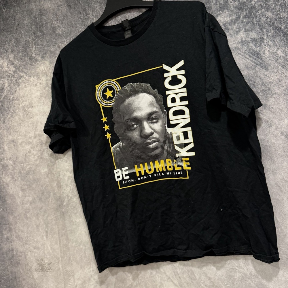 Kendrick Lamar Be Humble Graphic T-Shirt Mens XL Black Hip Hop Rap Gildan Heavy